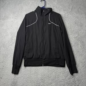 Nike The Athletic Dept. Jacket Women's Large Black and White Zip Up